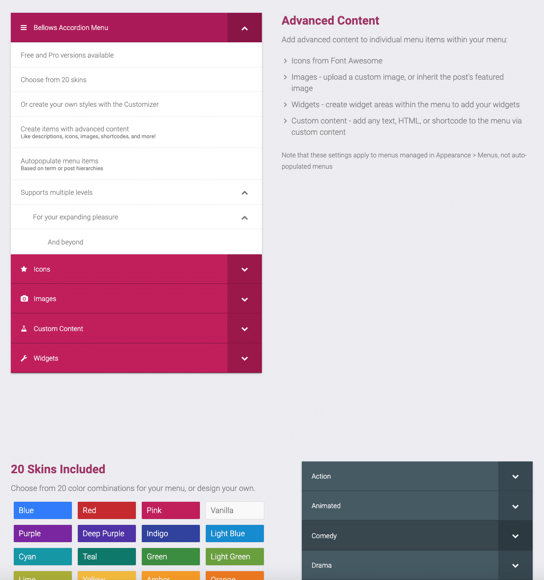 Bellows Pro WP Accordion Menu dos criadores do UberMenu (Seven Spark