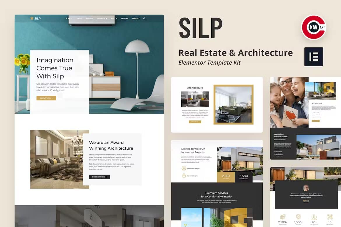 Silp - Kit de modelos imobiliários e de arquitetura - Pluginthemebr