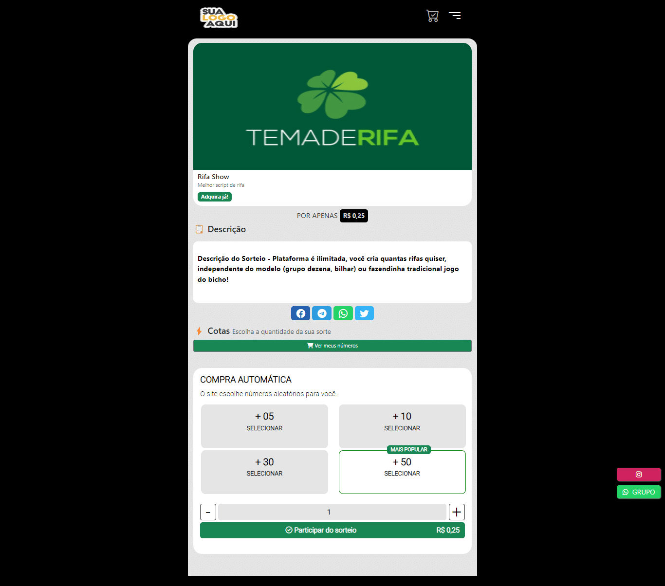 Script Rifa 10.0 em php / Laravel – Sistema completo com