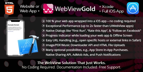 WebViewGold para iOS – WebView URL/HTML para aplicativo iOS + Push ...
