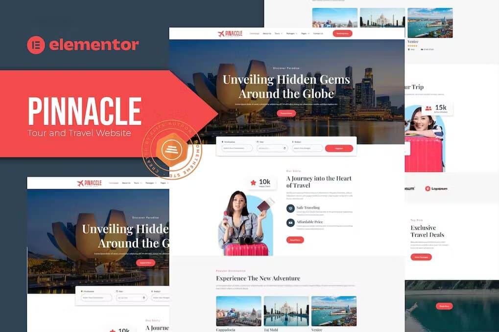 Pinnacle - Kit de Templates Elementor para Passeios e Viagens ...