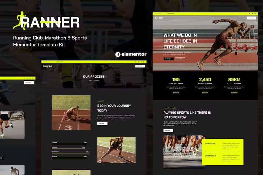 Ranner - Template Kit Elementor para Marathon Running Club e Sports ...